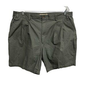 Munsingwear Mens Pleated Shorts Size 42 Gray Cotton Elastic Waist